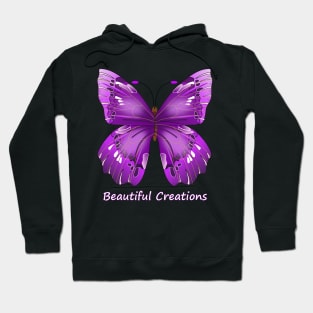 Purpled Butterfly - Beautiful Creations - Butterflies Hoodie